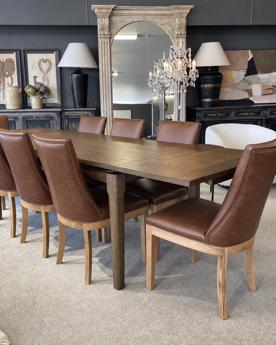 Boston Brown Leather Dining Chair