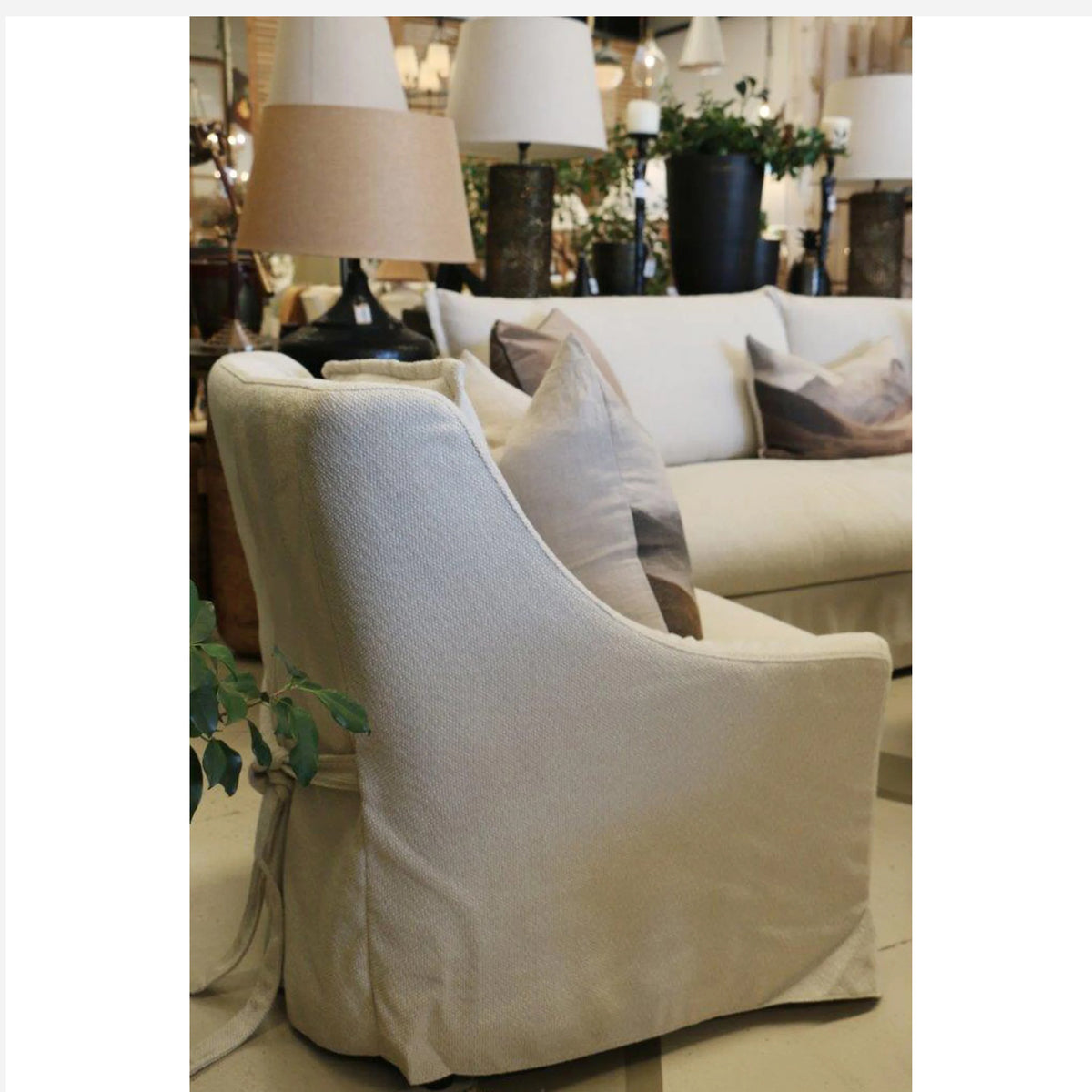 Chelsea Armchair with Back Cushion - Pebble