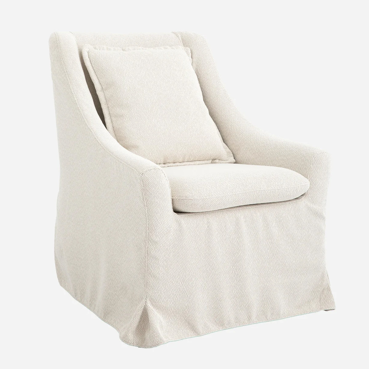 Chelsea Armchair with Back Cushion - Pebble