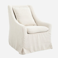 Chelsea Armchair with Back Cushion - Pebble