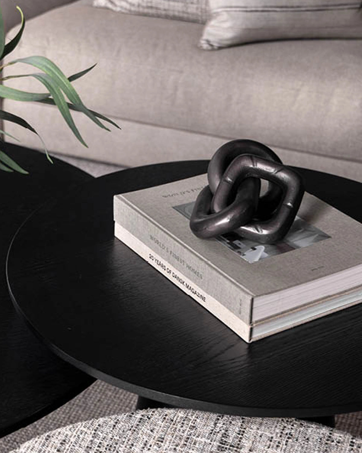 Artwood Cloud Coffee Table - 80cm - Black