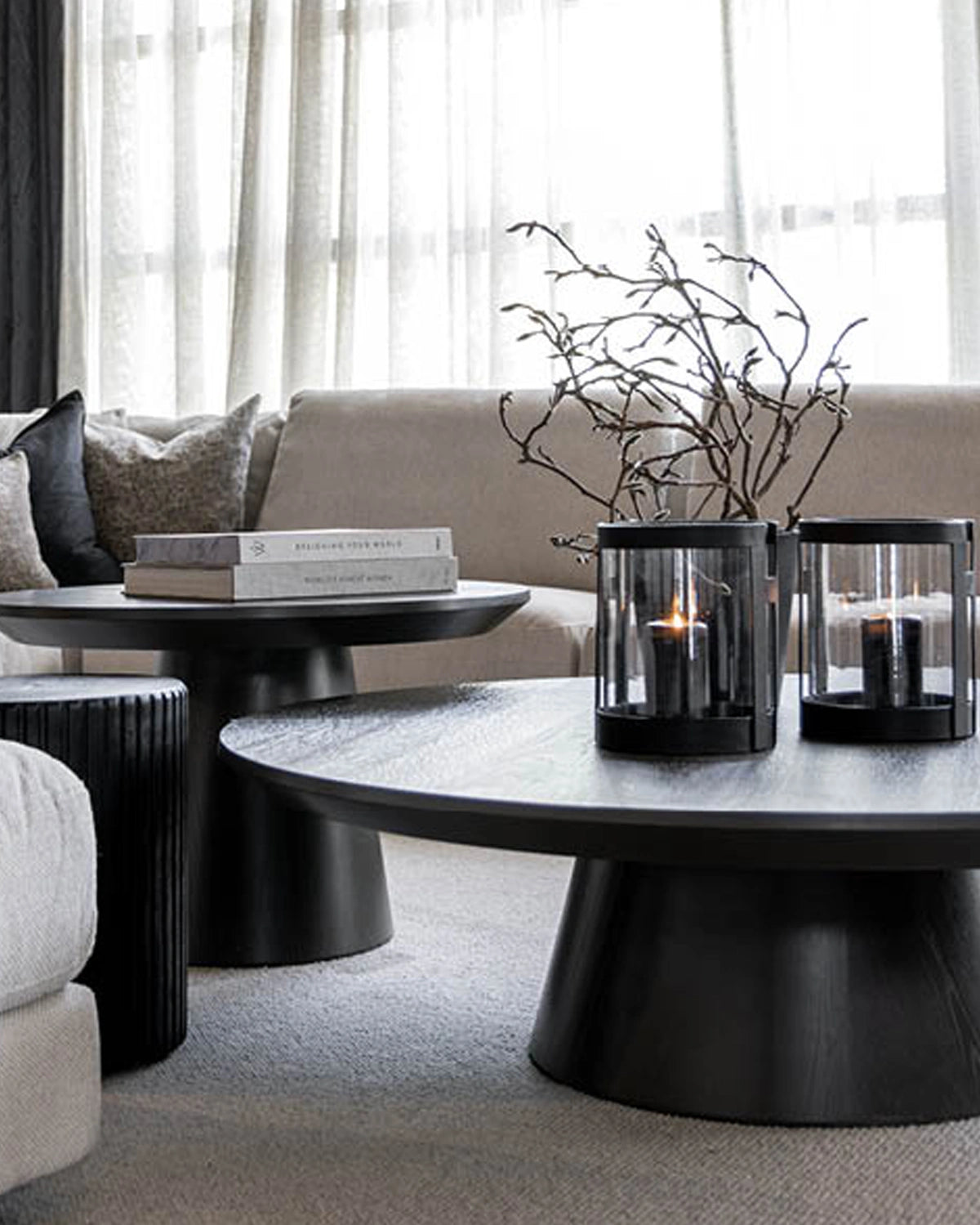 Artwood Cloud Coffee Table - 120cm - Black