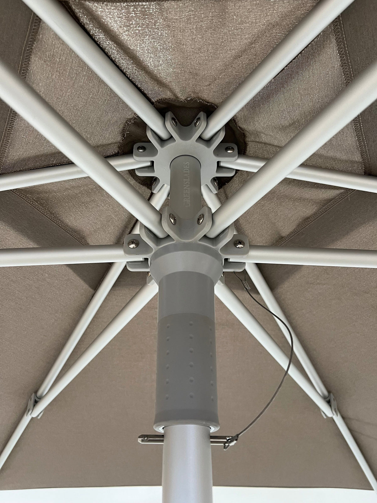 Greenslades Cocoa 'Pop Up' Outdoor Umbrella - 2.5m Round - Taupe