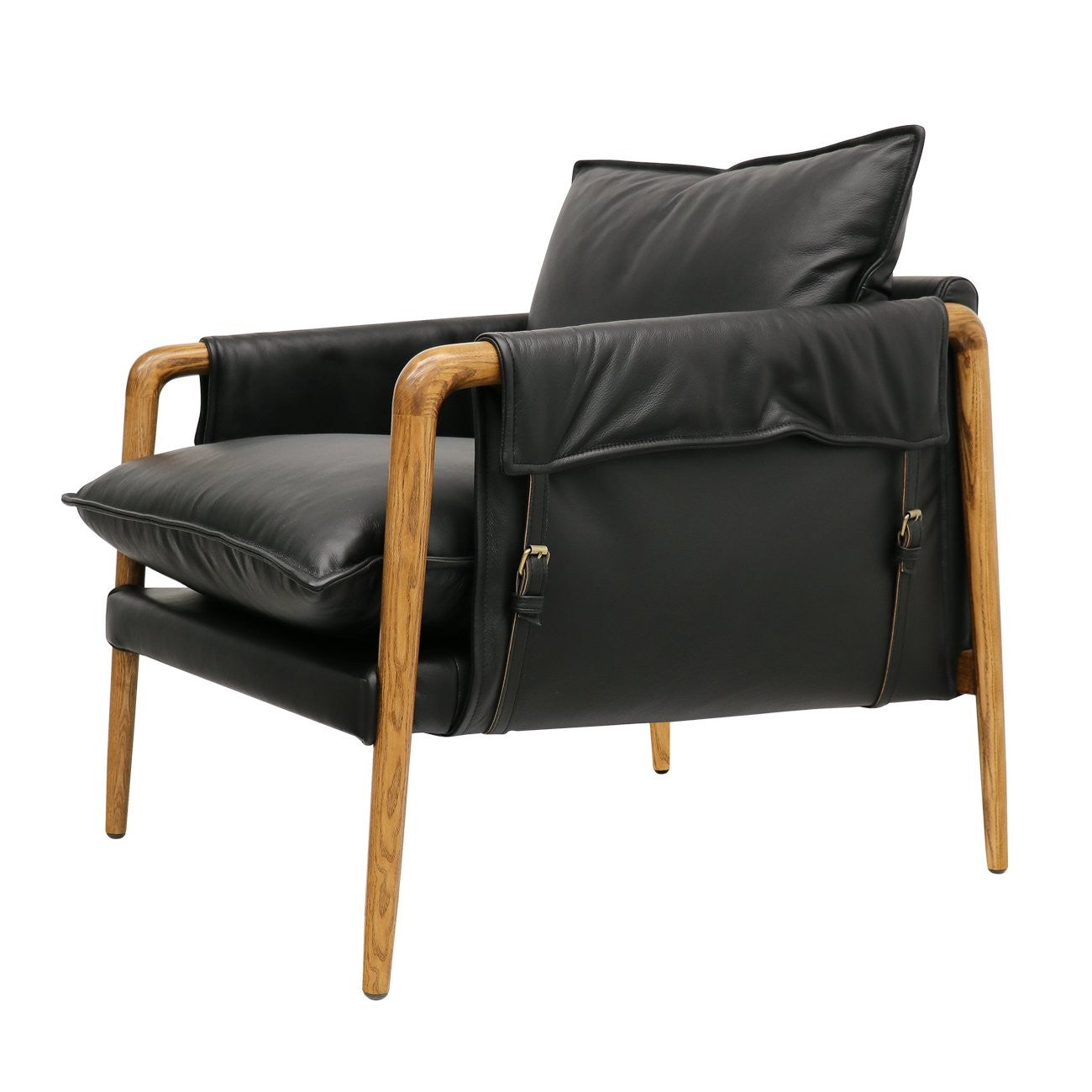 Conan Leather Armchair - Black