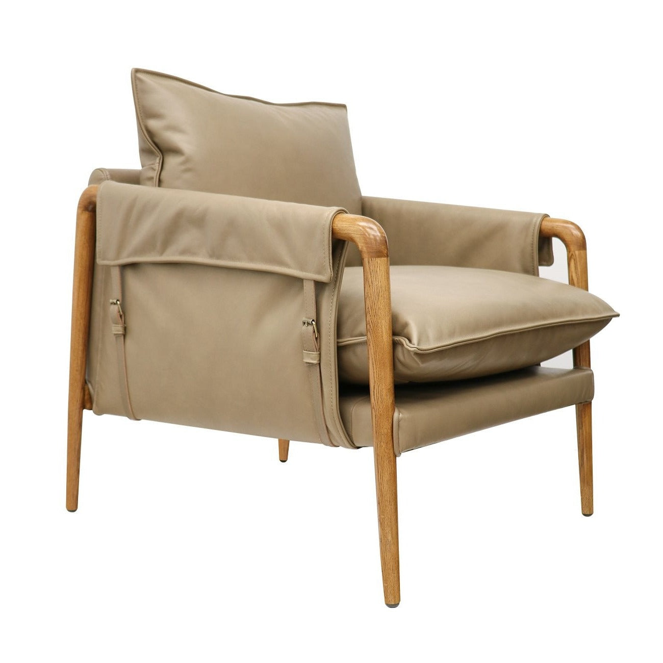 Conan Leather Armchair - Beige