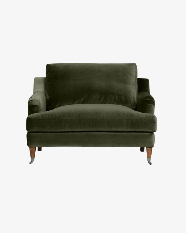 Thorndon Armchair - Olive Velvet