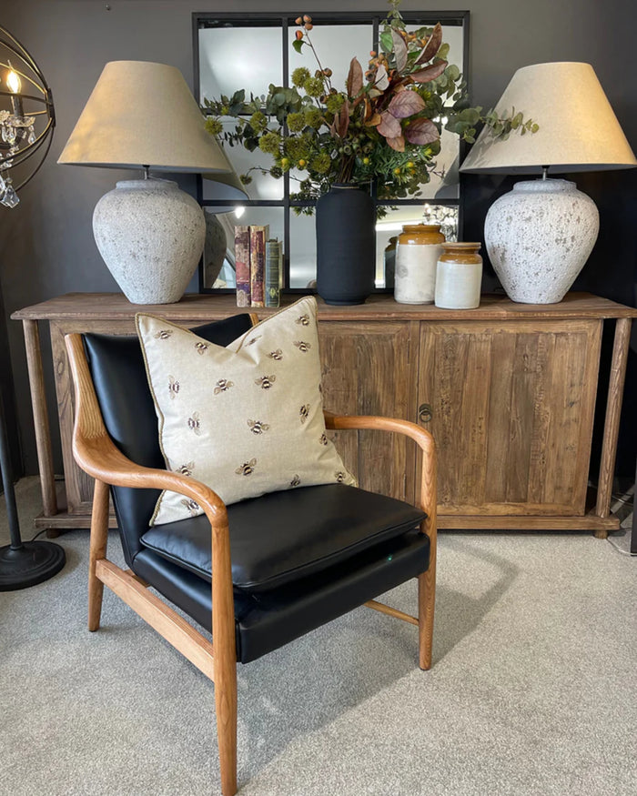 Juniper Leather Armchair - Black