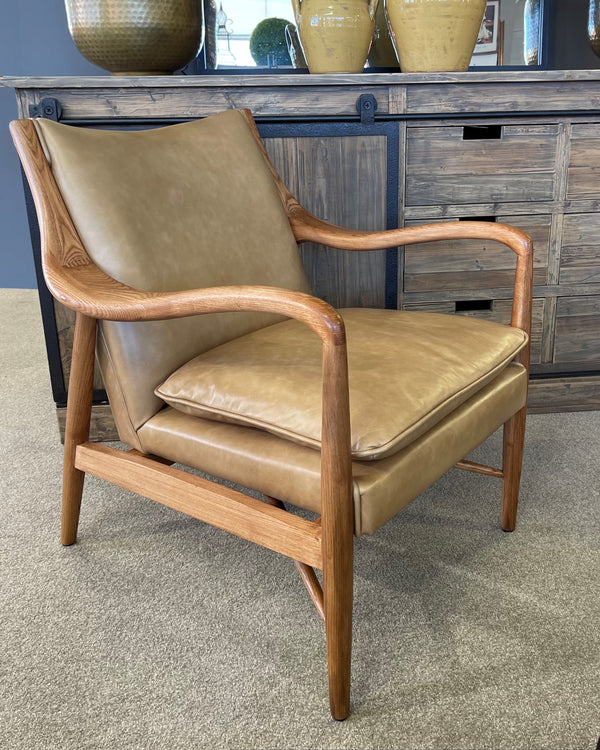 Juniper Leather Armchair - Tan