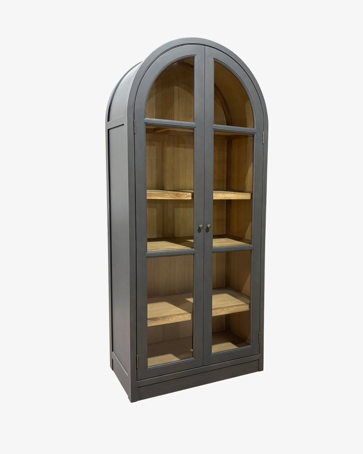 Ontario Arch Curve Cabinet - Oak