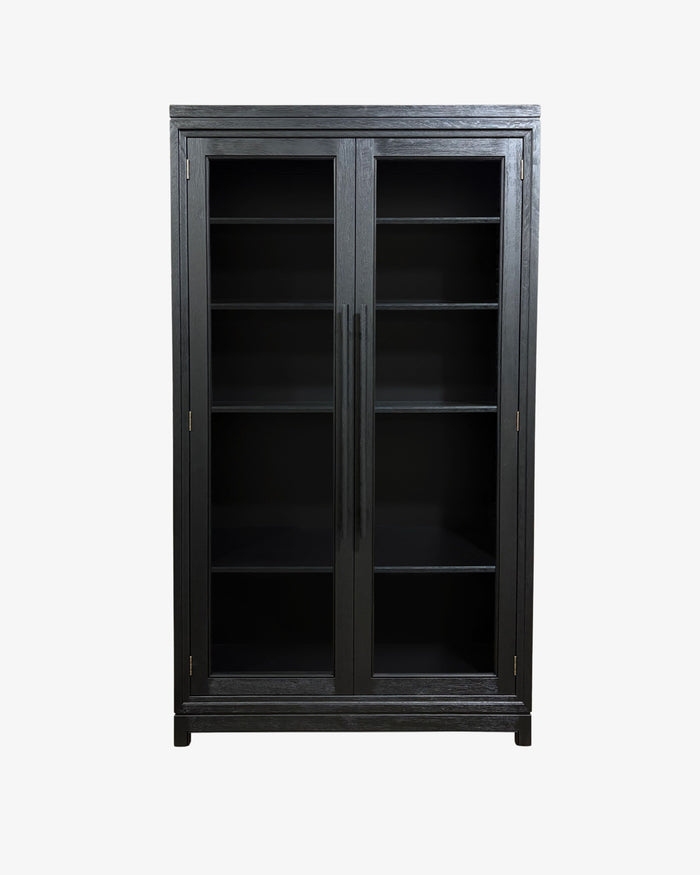 Montrose Black Display Cabinet - American White Oak