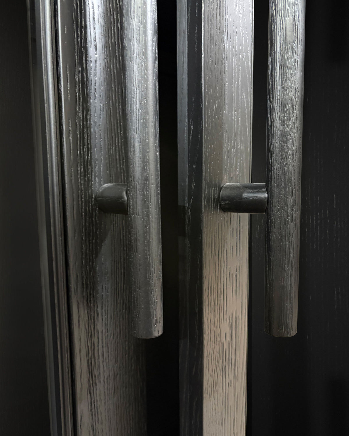 Montrose Black Display Cabinet - American White Oak