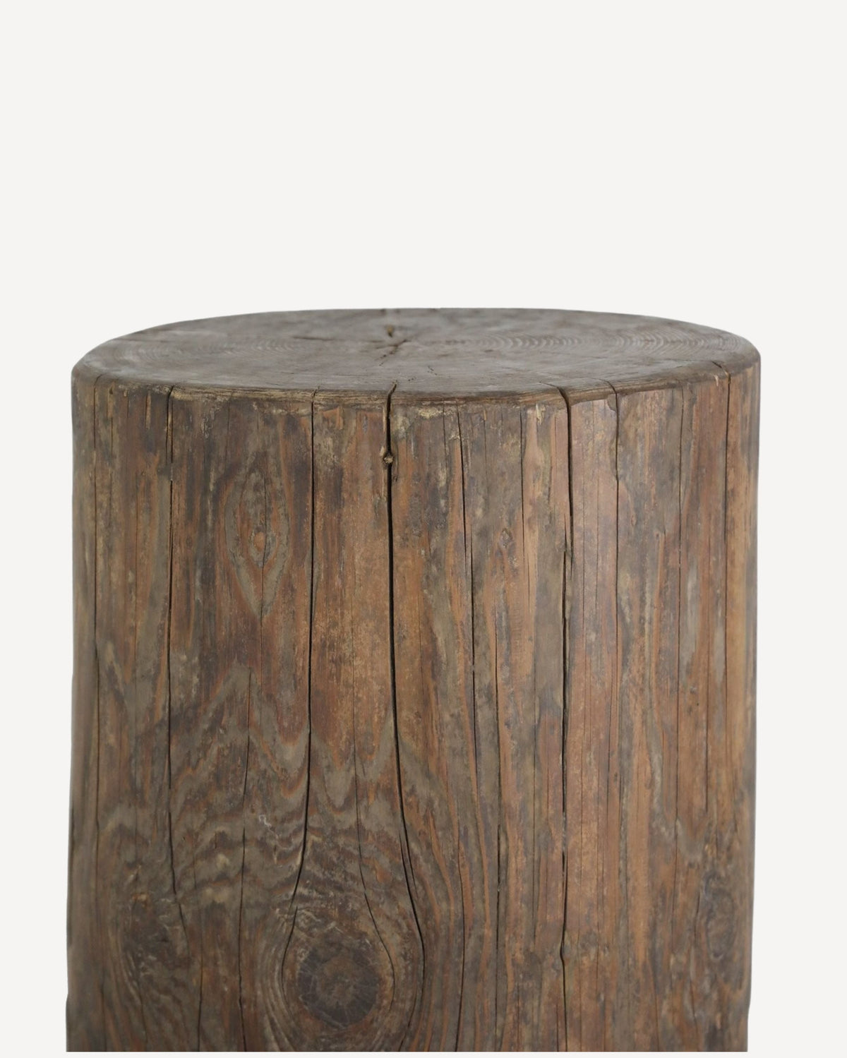 Casa Round Stump Side Table - Walnut