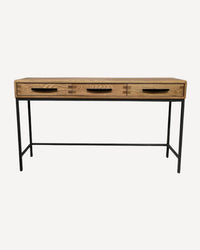 Hartley Console - 3 Drawer - Natural Oak