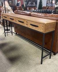 Hartley Console Table - 4 Drawer - Natural Oak