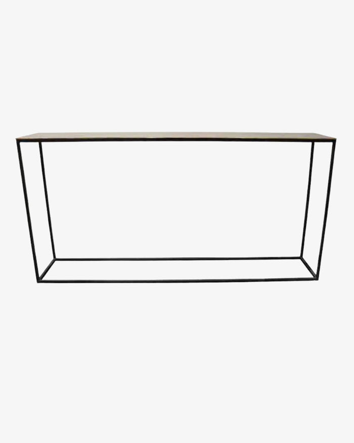 Rumi Console Table - Antique Brass Finish - 163cm
