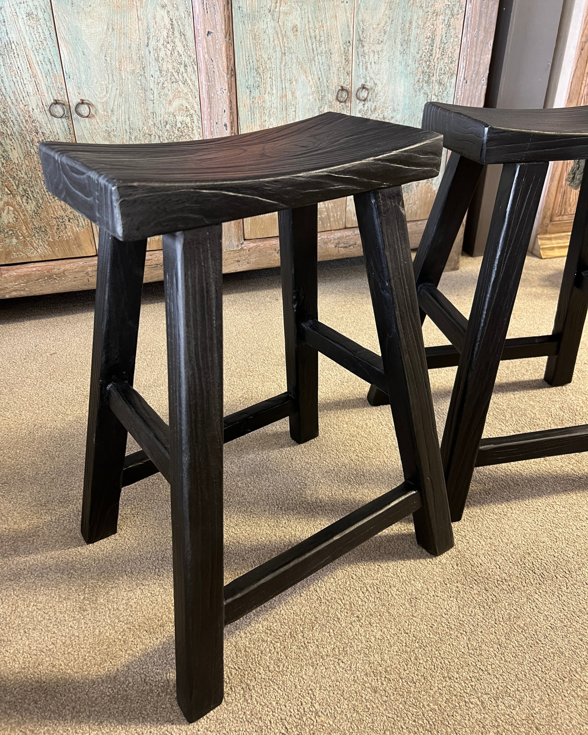 Ventura Elm Barstool - Black
