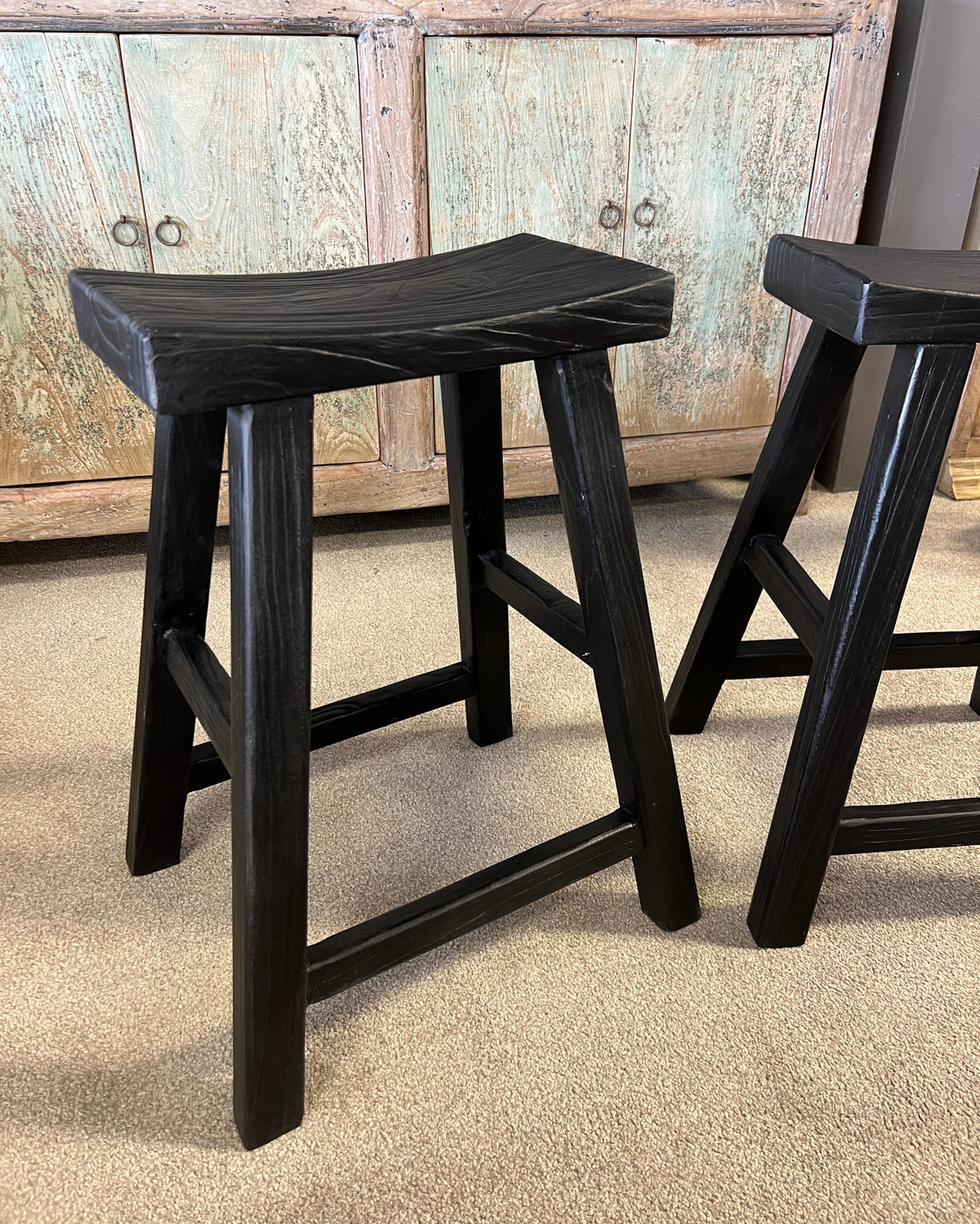 Ventura Elm Barstool - Black