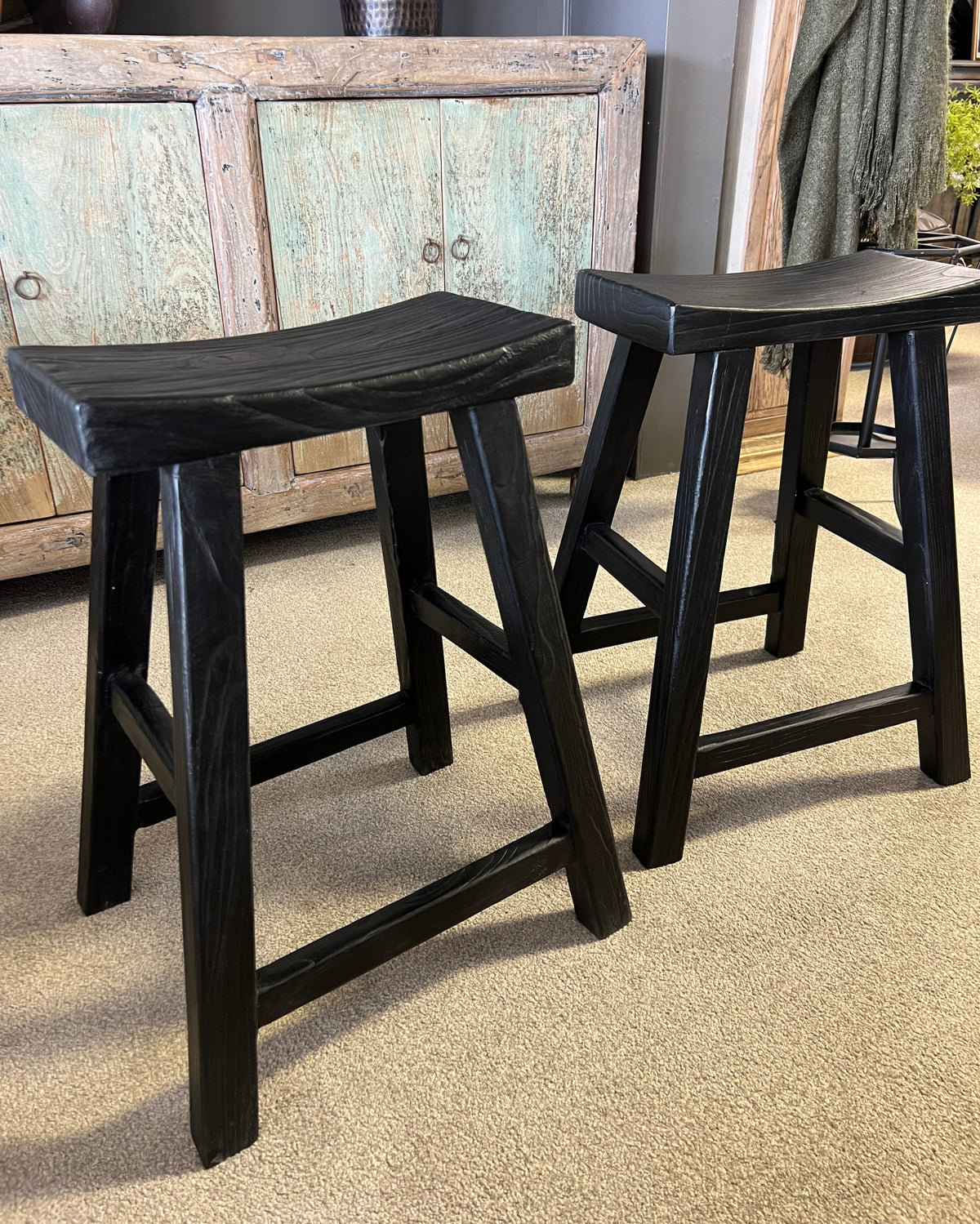 Ventura Elm Barstool - Black