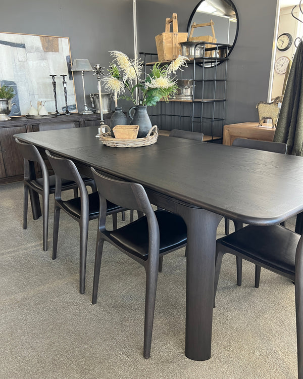 Austin Double Extension Dining Table - 2.2m - 2.7m - 3.2m - Black