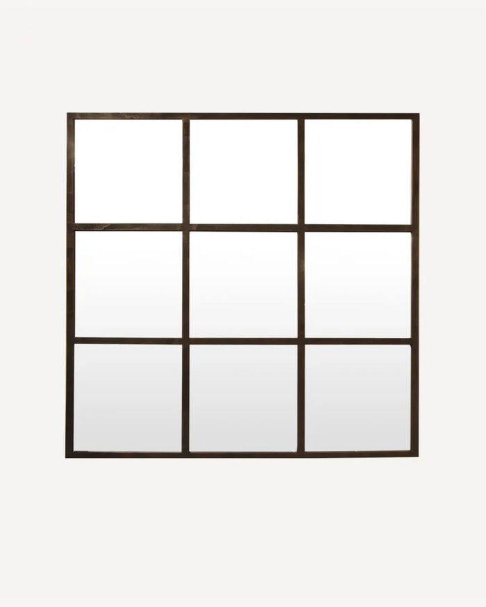 Square Iron Grid Mirror - 100CM