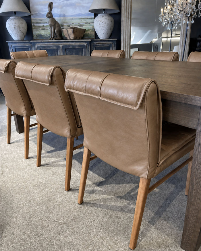 Maxson Leather Dining Chair - Toffee Brown Leather
