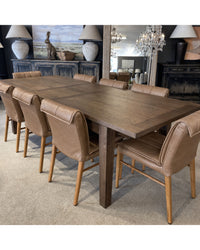 Maxson Leather Dining Chair - Toffee Brown Leather