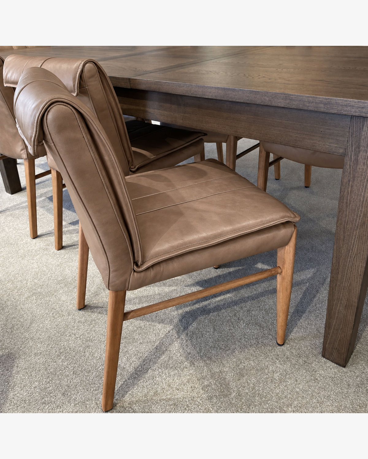Maxson Leather Dining Chair - Toffee Brown Leather