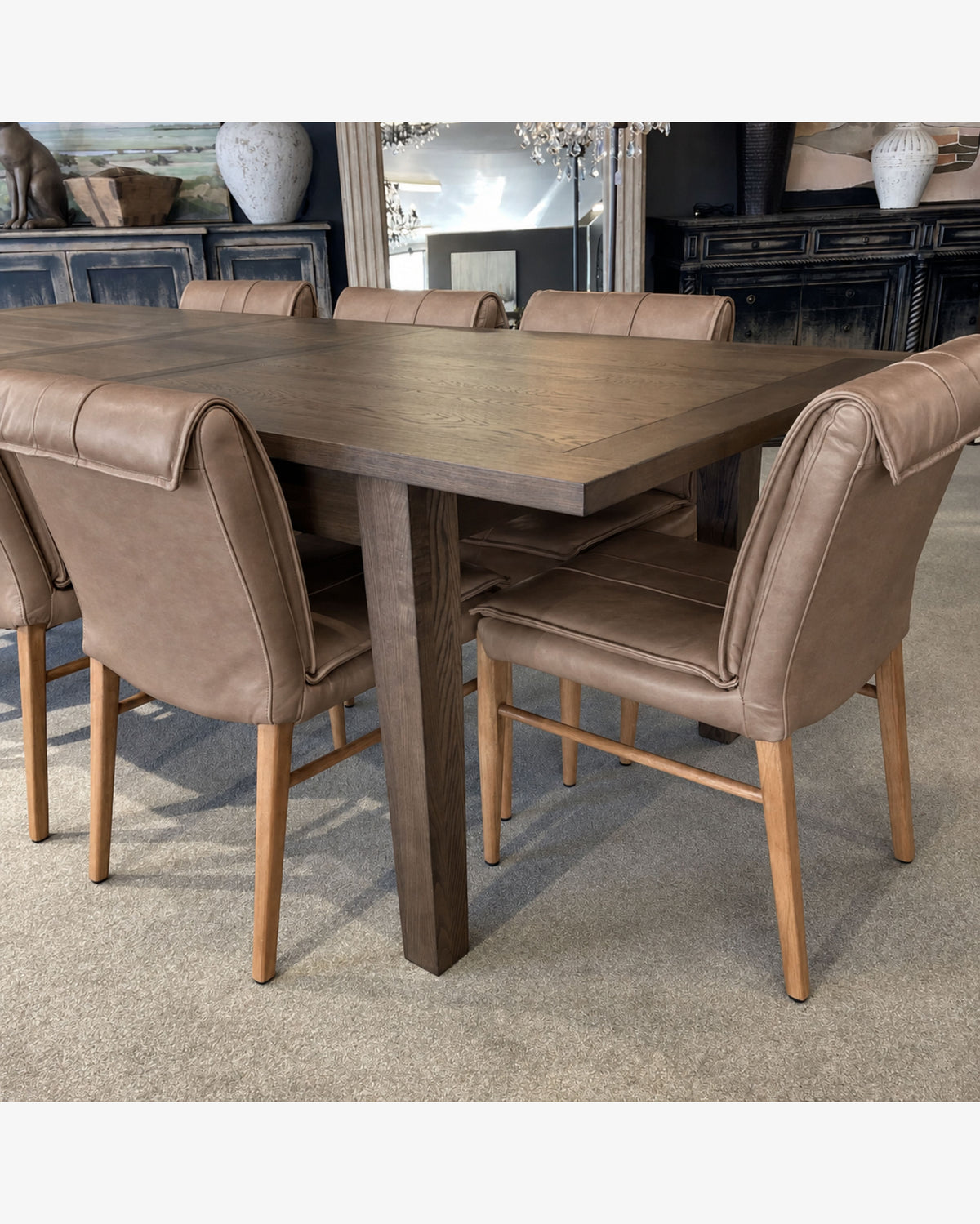 Maxson Leather Dining Chair - Toffee Brown Leather