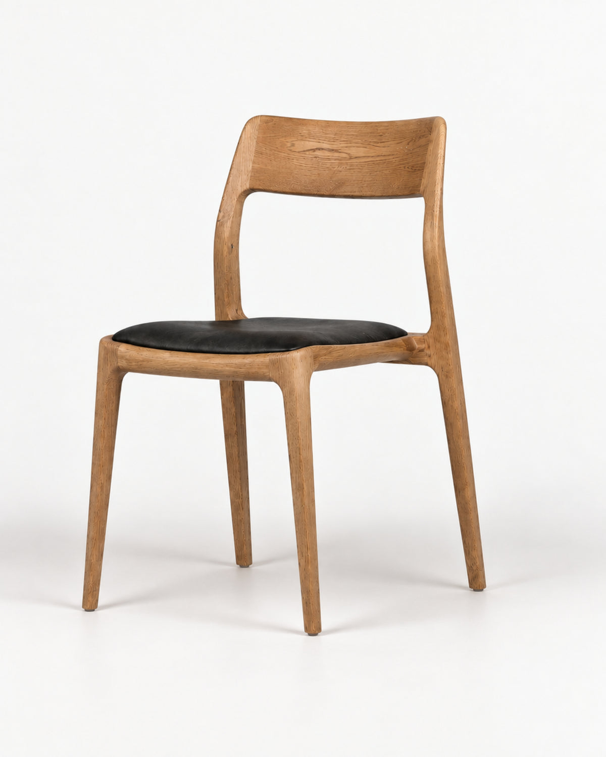 Eden Leather Dining Chair - Aged Leather - Natural Ash