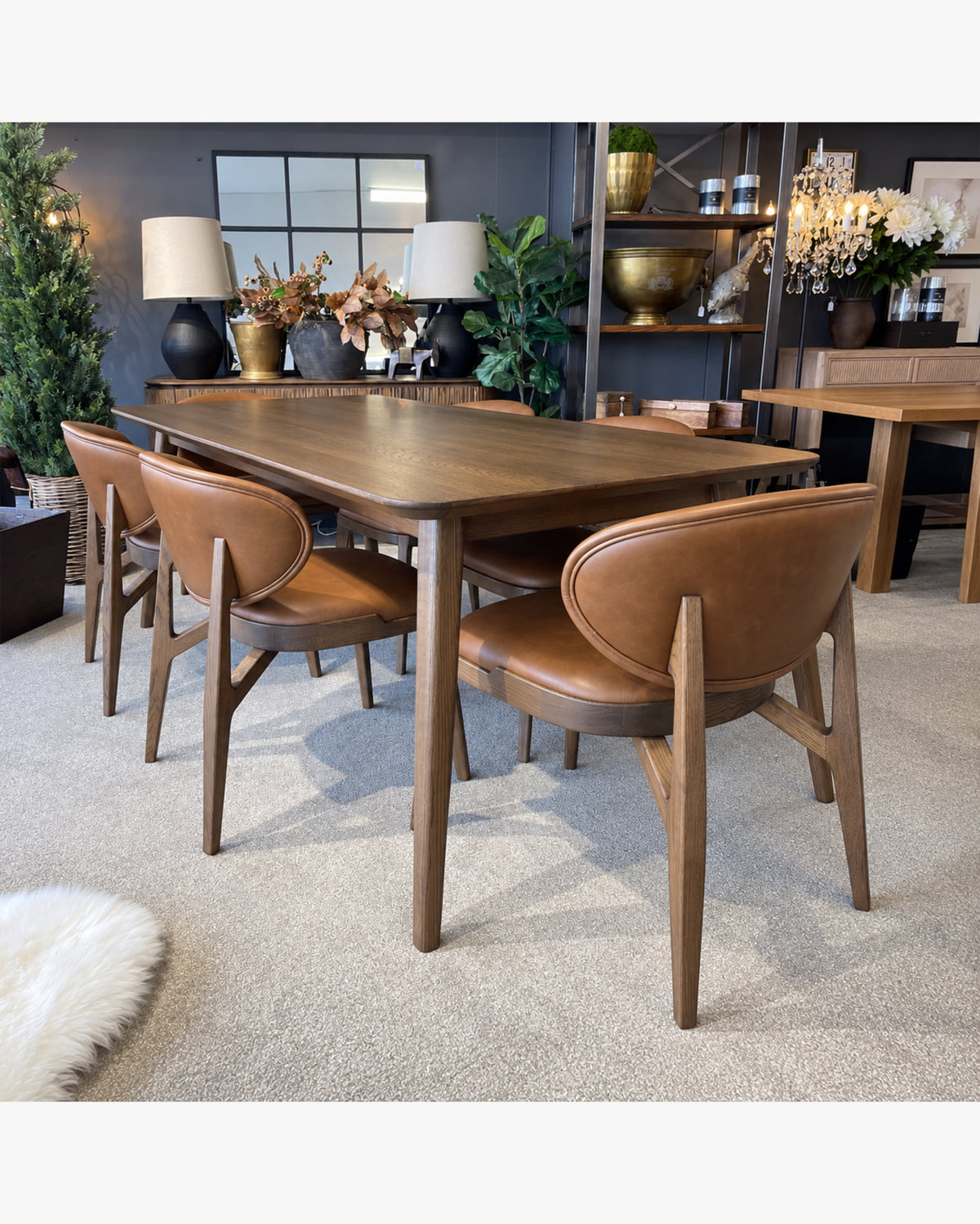 Aspen Brown Leather Dining Chair