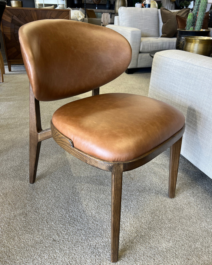 Aspen Brown Leather Dining Chair