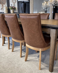 Boston Brown Leather Dining Chair