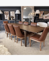 Boston Brown Leather Dining Chair