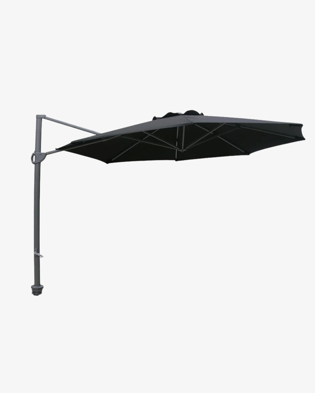 Shelta Navare Cantilever Umbrella + 4 Piece Resin Base - O'bravia™ Fabric - 3.3m Octagonal - Black