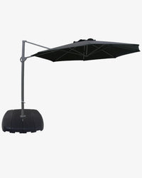 Shelta Navare Cantilever Umbrella + 4 Piece Resin Base - O'bravia™ Fabric - 3.3m Octagonal - Black