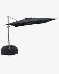 Shelta Navare Cantilever Umbrella + 4 Piece Resin Base - O'bravia™ Fabric - 2.8m Square - Black