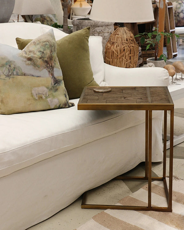 York Sofa Table - Antique Brass