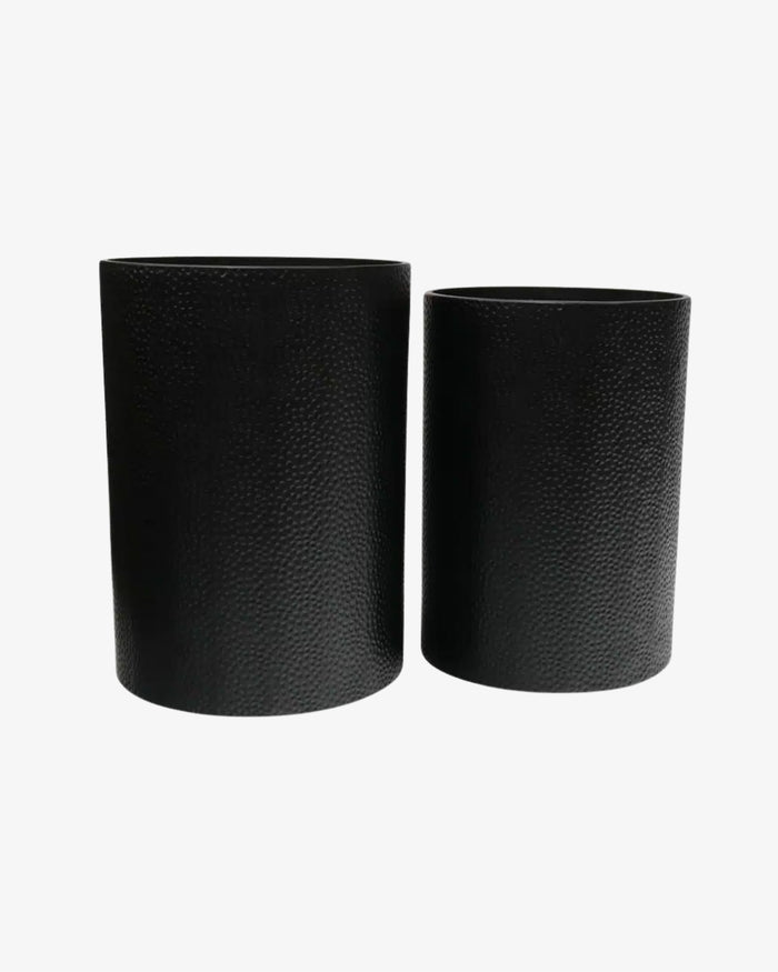 Drum Black Side Tables - Set of 2