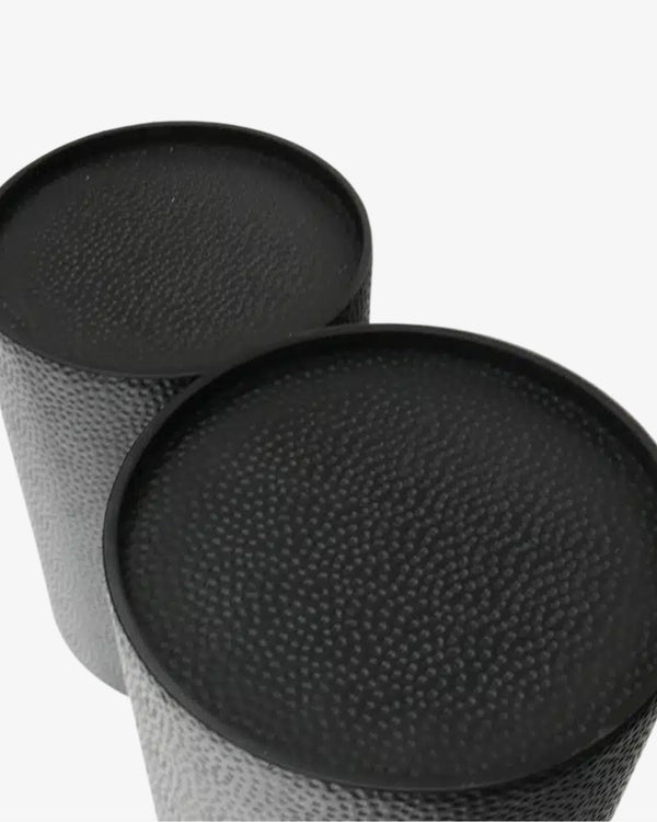 Drum Black Side Tables - Set of 2