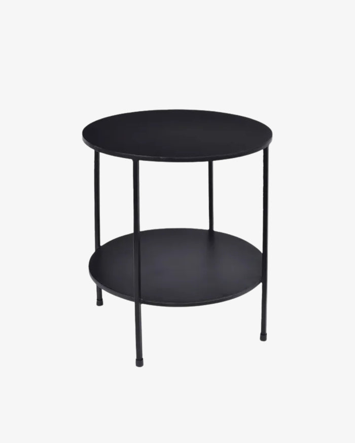 Benny Round Black Side Table