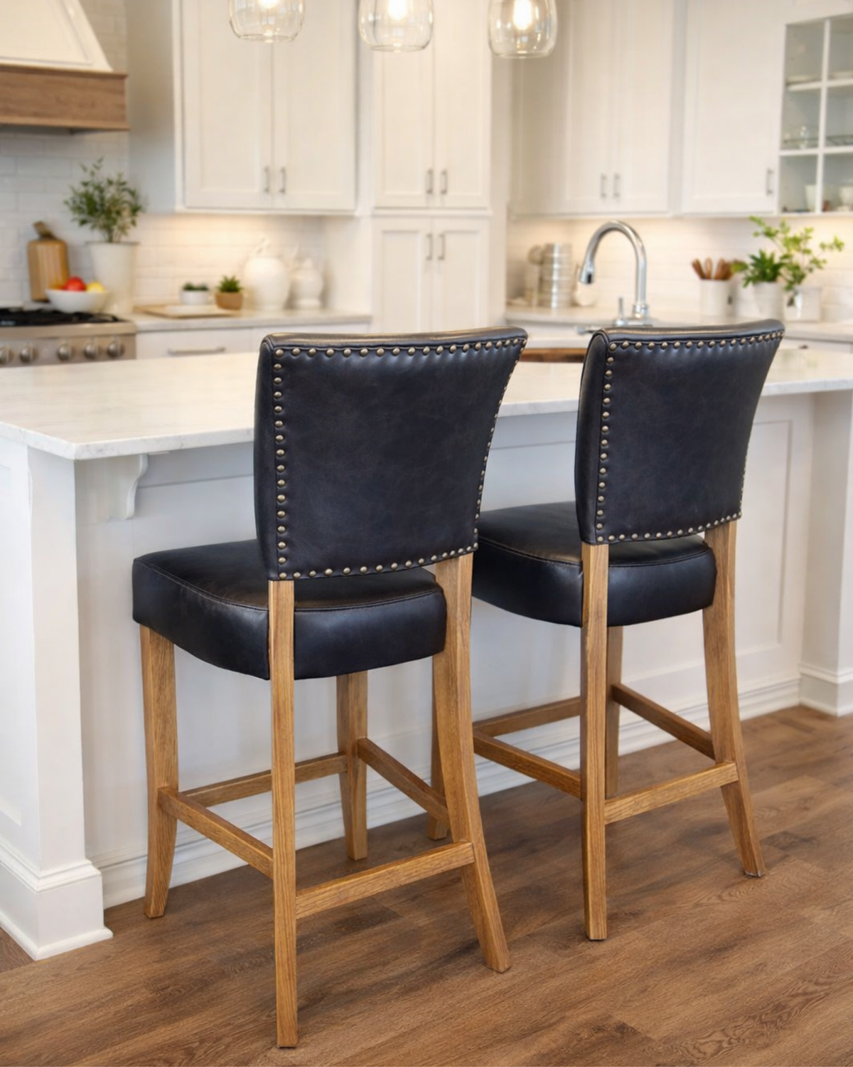 Brixham Leather Barstool  - Aged Leather