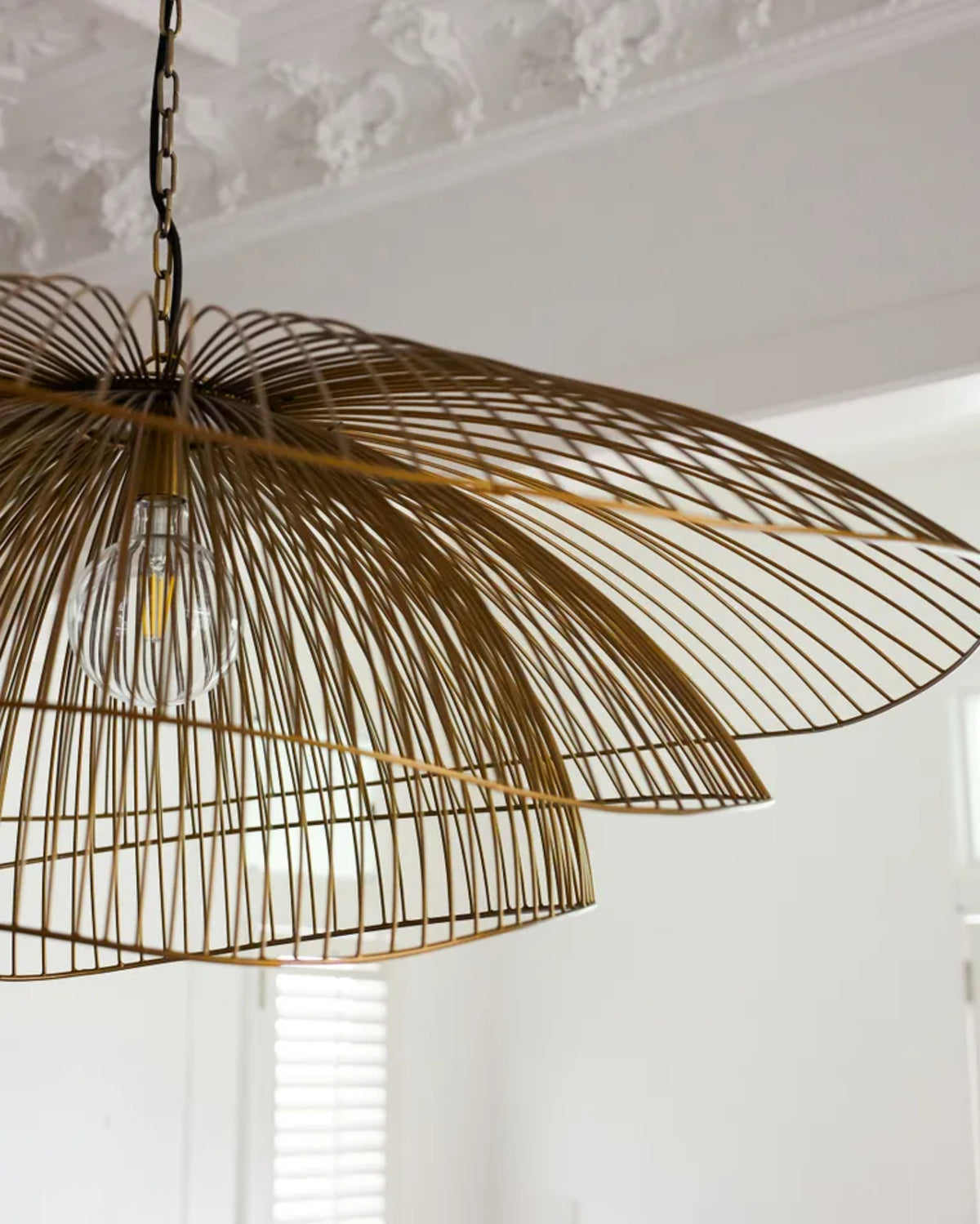Havana Gold Metal Light Pendant - Layered