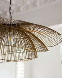 Havana Gold Metal Light Pendant - Layered