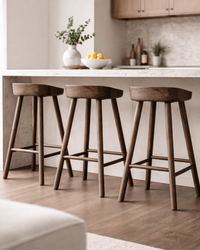 Napa Barstool - Solid American White Oak - Dark Brown