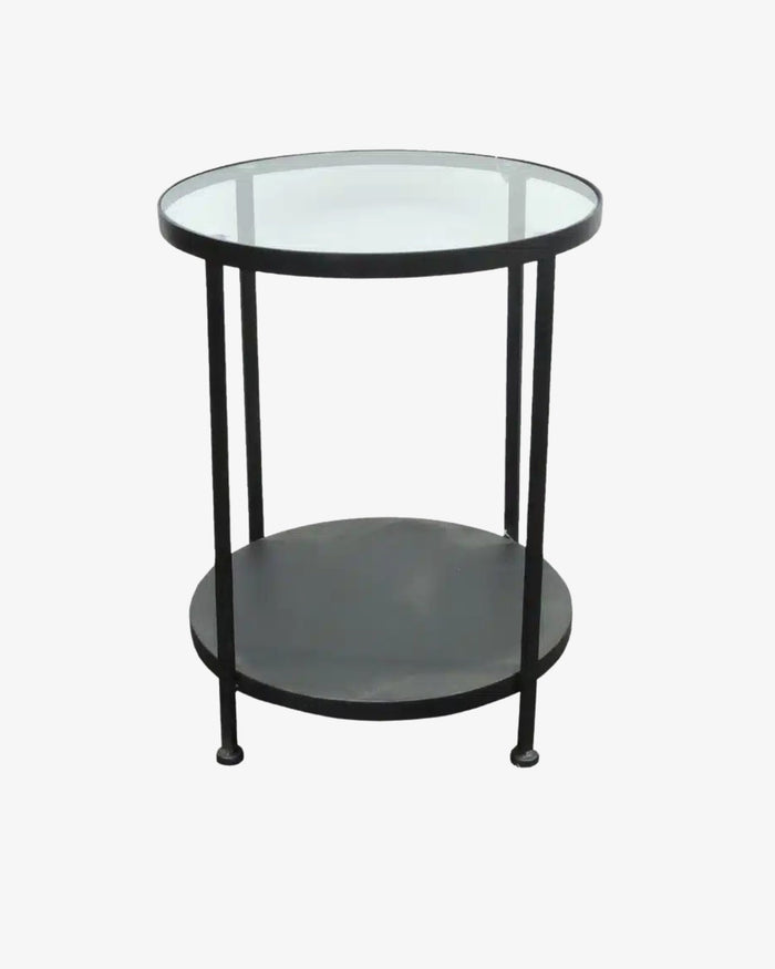 Knox Round Glass Side Table