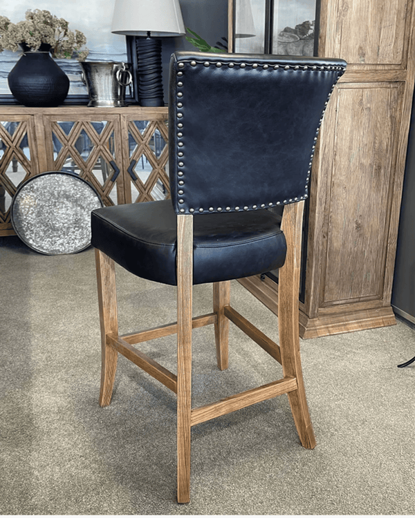Brixham Leather Barstool  - Aged Leather