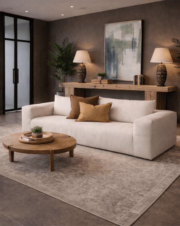 Montana 3.5 Seater Slipcover Sofa - Natural