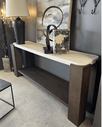 Atlas Travertine Console