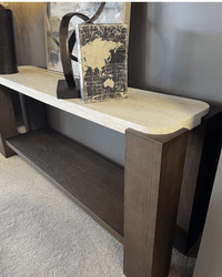 Atlas Travertine Console