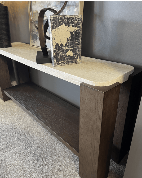 Atlas Travertine Console
